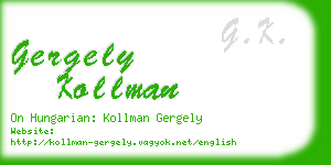 gergely kollman business card